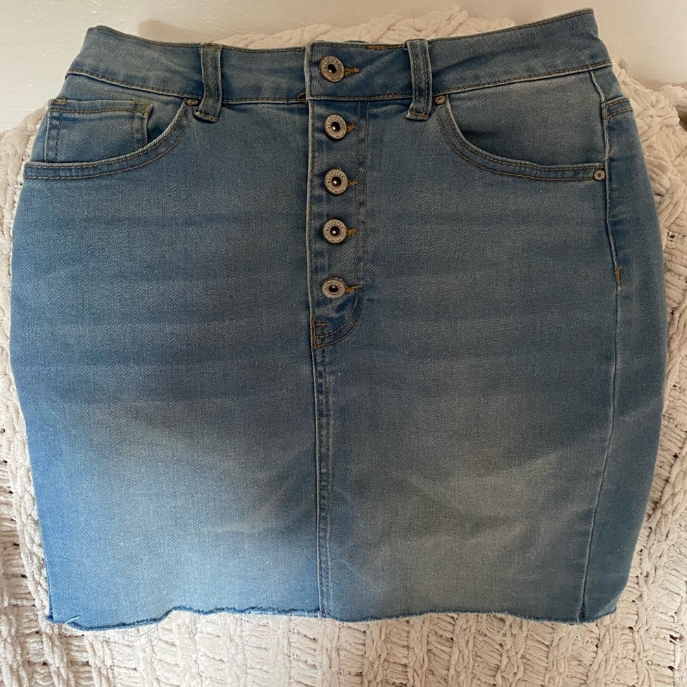 Denim mini skirt